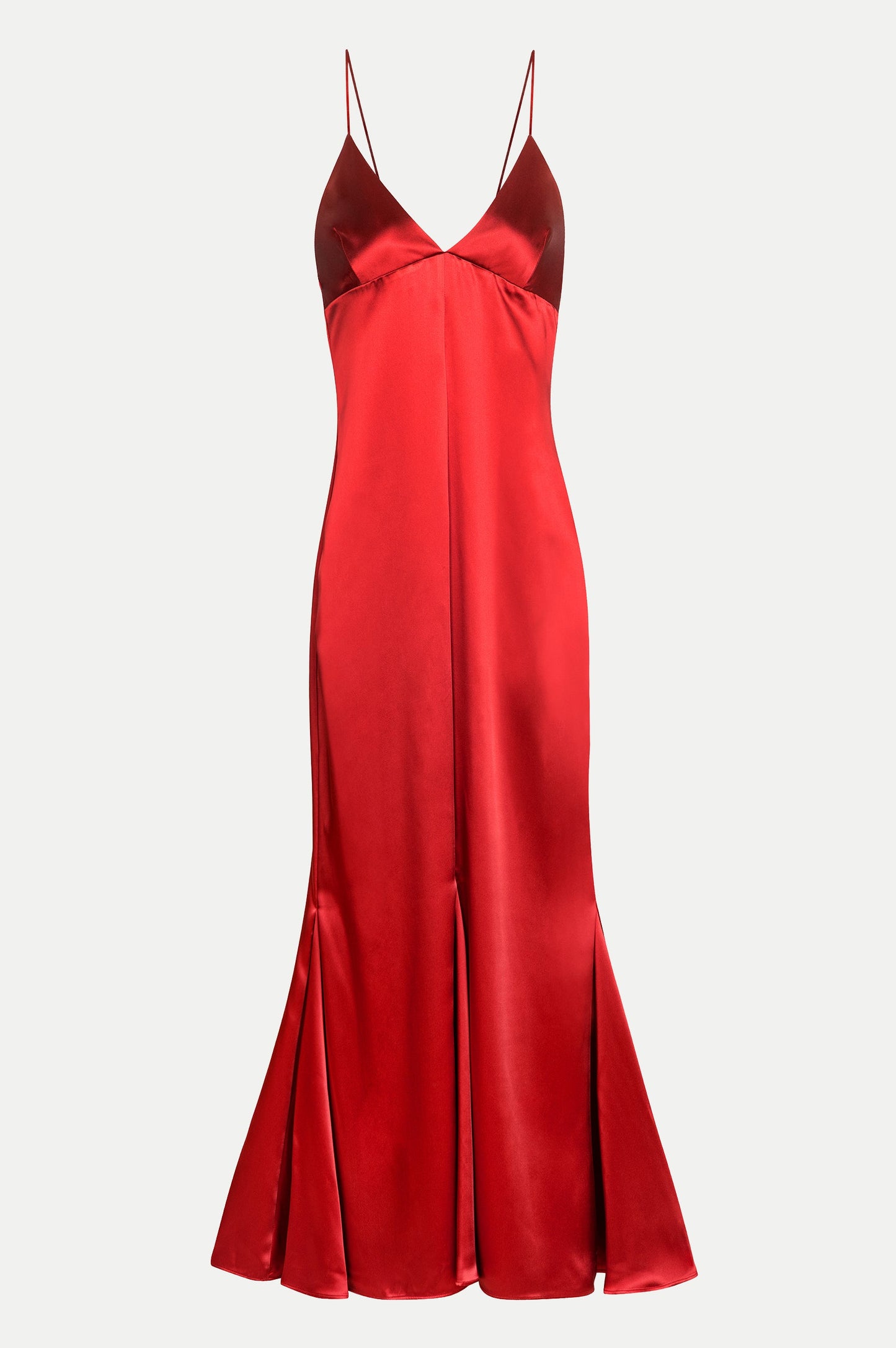 Red silk slip dress teadore 